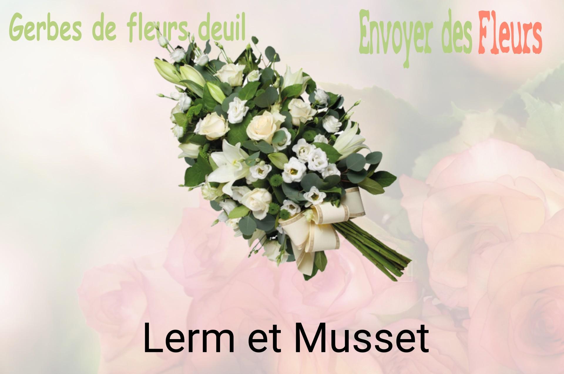 Gerbe de fleurs de deuil livrée à Lerm-et-Musset